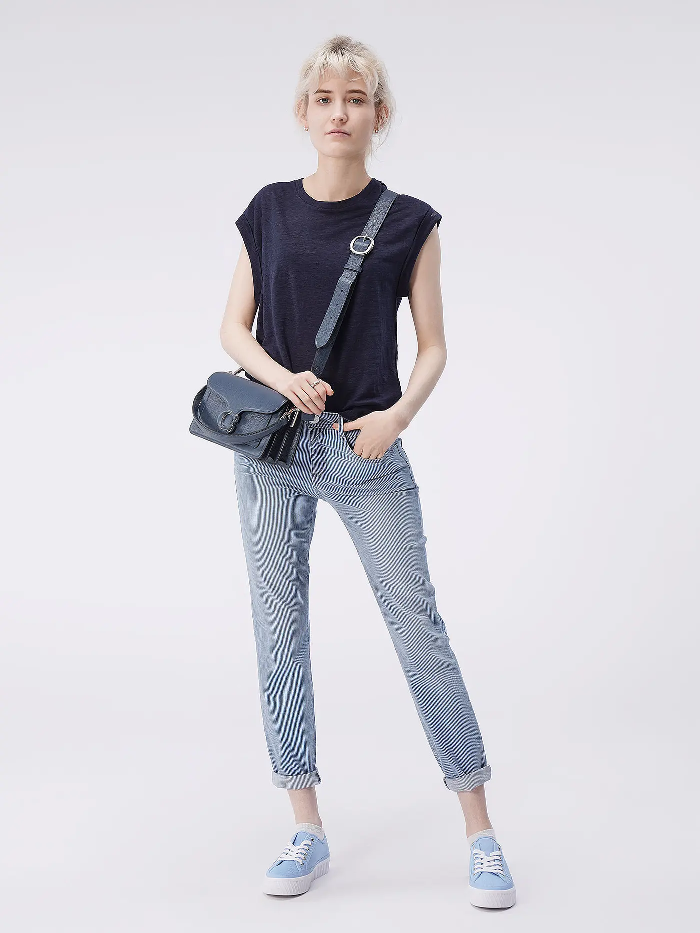 COACH | Ledertasche - Umhängetasche TABBY | dunkelblau